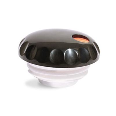 Vollrath&reg; Swirl Serve&reg; Black Push Button Lid for 20 Oz. Server