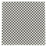Brown Paper Kraft Black & White Check 12" Square Wax Sheet