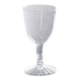 EMI Yoshi&reg; Clear Plastic 2-Piece 5 Oz. Wine Glass