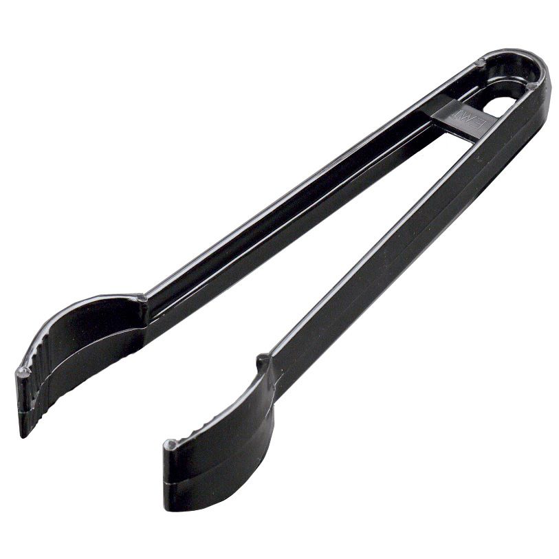 EMI Yoshi&reg; Black Plastic 6" Party Tray Tong