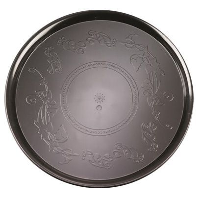 EMI Yoshi&reg; Black Heavy Injection Mold Plastic Round 18" Tray
