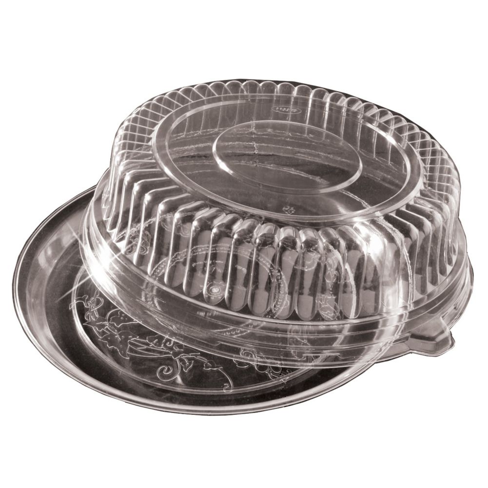 EMI Yoshi&reg; Clear PET Plastic 12" Dome Lid for Round Tray