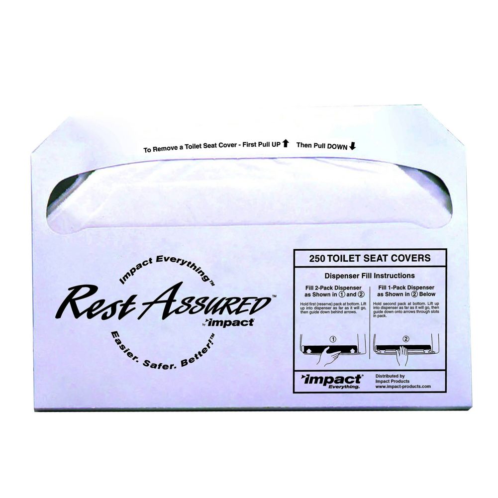 Impact&reg; 15"x10.5" White Toilet Seat Covers