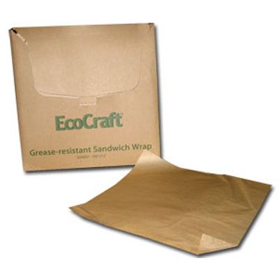 EcoCraft&reg; 12" x 10-3/4" Interfolded Dry Wax Deli Paper