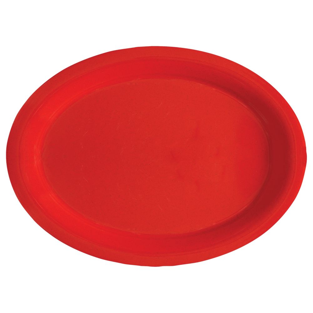 G.E.T. Red Sensation&trade; Red 9-3/4 x 7-1/4" Oval Platter
