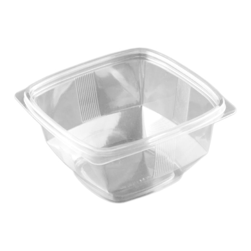 Par-Pak Clear PET Plastic Square 32 Oz. Bowl