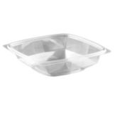 Par-Pak Clear PET Plastic Square 24 Oz. Bowl