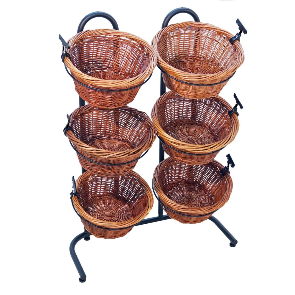 Mobile Merchandisers Tall 6-Tier Basket Display