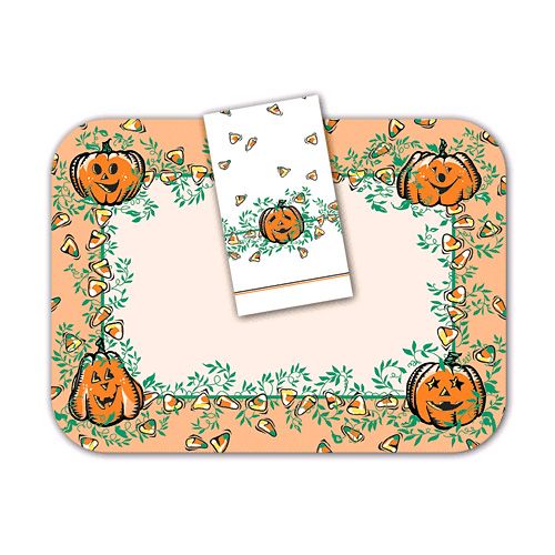Dinex&reg; Jack-O-Lantern 15" x 20" Tray Cover