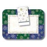 Dinex&reg; Silver & Gold 14" x 18" Tray Covers