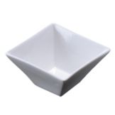 American Metalcraft White Porcelain 15 Oz. Square Bowl