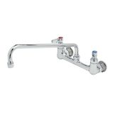 T & S Brass Wall Mount Double Pantry Faucet With 14" Nozzle