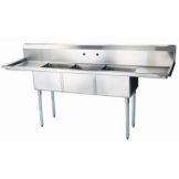 Turbo Air S/S 3-Compartment Sink