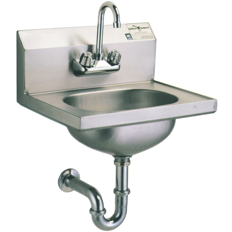 Eagle Foodservice Wall-Mount Hand Sink w/ P-Trap / Tailpiece