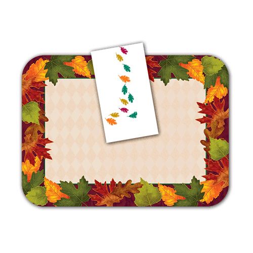 Dinex&reg; Autumn Colors 15" x 20" Tray Covers