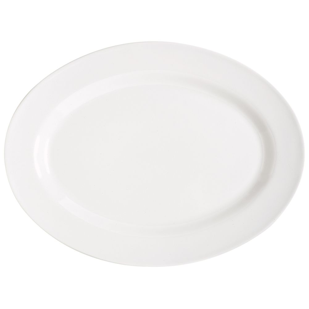G.E.T. Milano&trade; 18" x 13-1/2" White Oval Platter