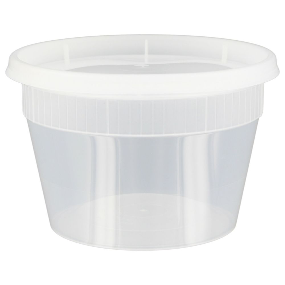 Plastic Injection Molded 16 Oz. Soup Container w/ Lid