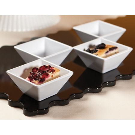 G.E.T. Siciliano&trade; White 3 Oz Square Petite Bowl