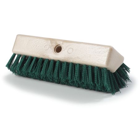 Carlisle&reg; Sparta&reg; 10" Green Hi-Lo Floor Scrub Brush