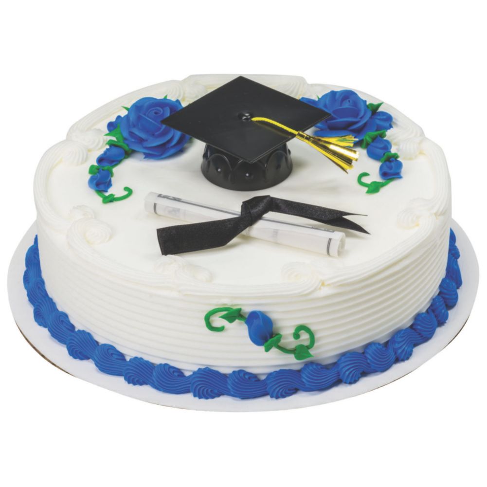 DecoPac Black Graduation Cap w/ Tassel Decoset