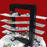 Isinglass Wind Thru The Window Wood and Glass 31.5" Merchandiser