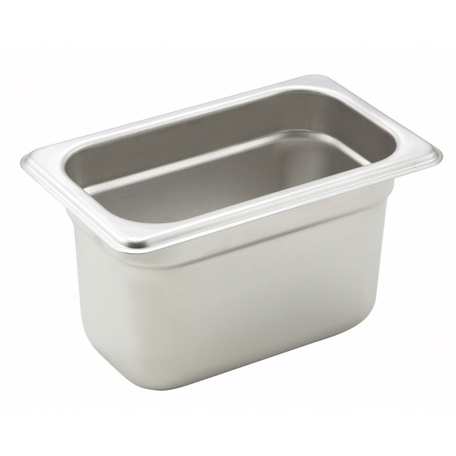 Winco S/S One Ninth Size x 4" 22 Gauge Pan