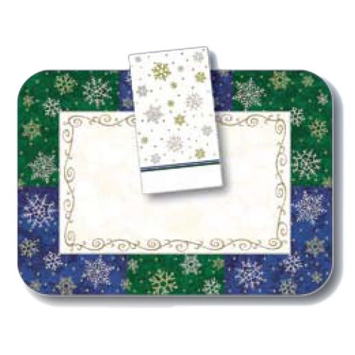 Dinex&reg; Silver & Gold 2-Ply 15 x 17" Napkin