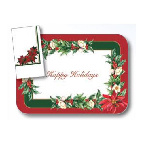 Dinex&reg; Poinsettia Blossom 2-Ply 15 x 17" Napkin