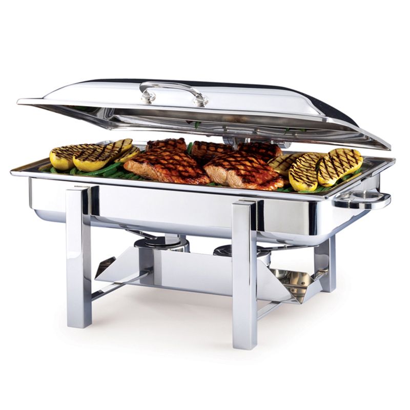 D.W. Haber S/S Rectangular 8 Qt  Tower Frame Hinged Chafer