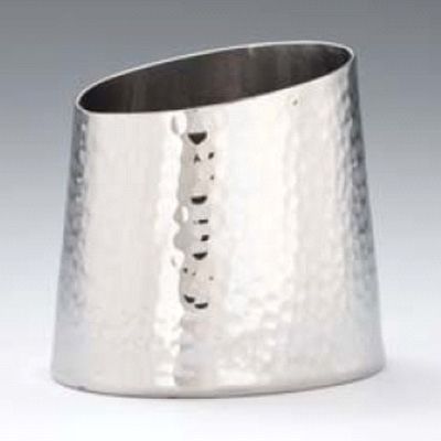 D.W. Haber Hammered S/S Tear Drop 7 Oz Sugar Bowl