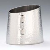 D.W. Haber Hammered S/S Tear Drop 7 Oz Sugar Bowl