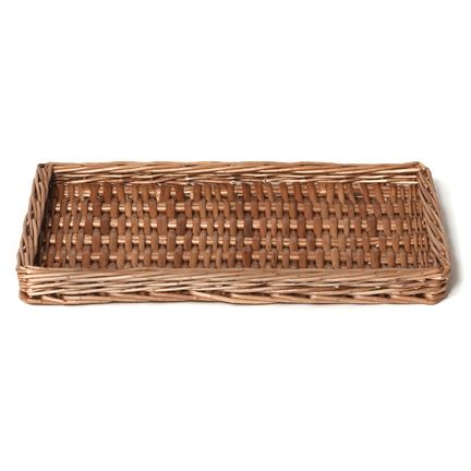 Willow Specialties 14" x 9-1/2" Rectangular Willow Tray