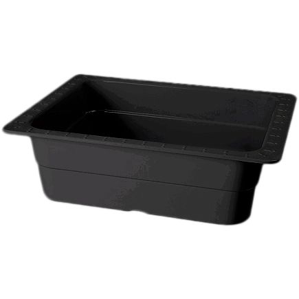 G.E.T. Black Half Size 4" Deep Insert Pan w/ Rubber Feet