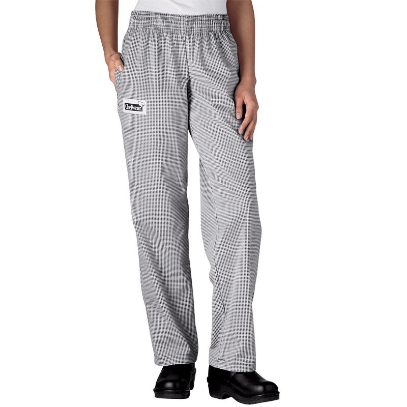 Chefwear® 395011SMALL Womens Houndstooth Chef Pants Wasserstrom