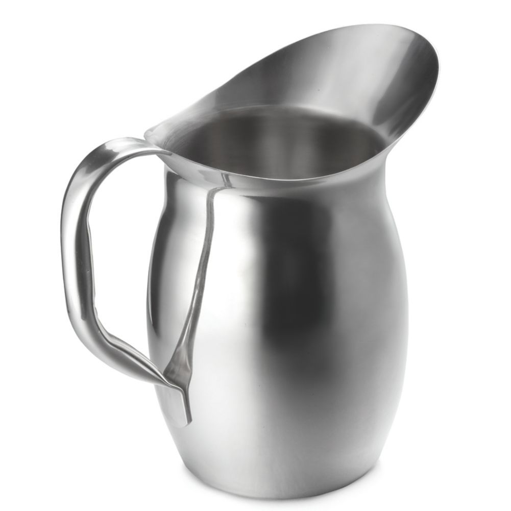 Tablecraft S/S 2-1/8" Qt. Bell Pitcher with Mirror Finish