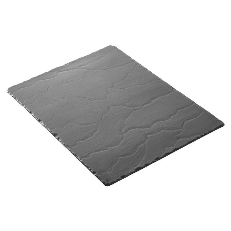 Revol&reg; USA 15-3/4" x 11-3/4" Matte Slate Style Tray