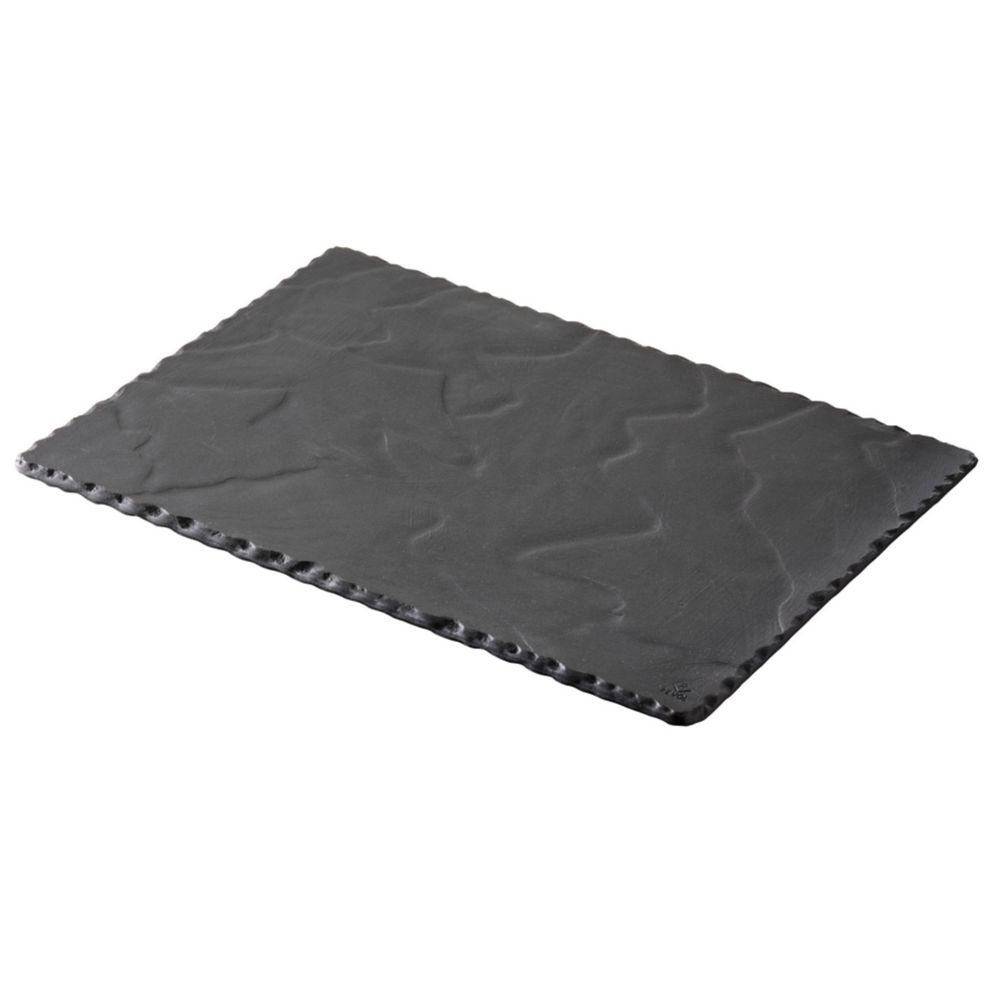 Revol&reg; USA 11-3/4" x 7-3/4" Matte Slate Style Plate