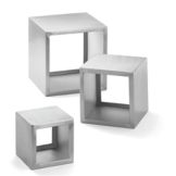 Tablecraft Brushed S/S Square 3-Tier Riser Set