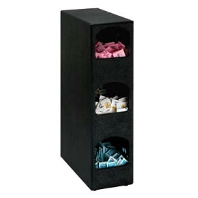 Dispense-Rite Black Countertop Vertical Condiment Organizer