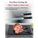 Spring USA&reg; Chef's 2-Piece Carving Set with Black Handles