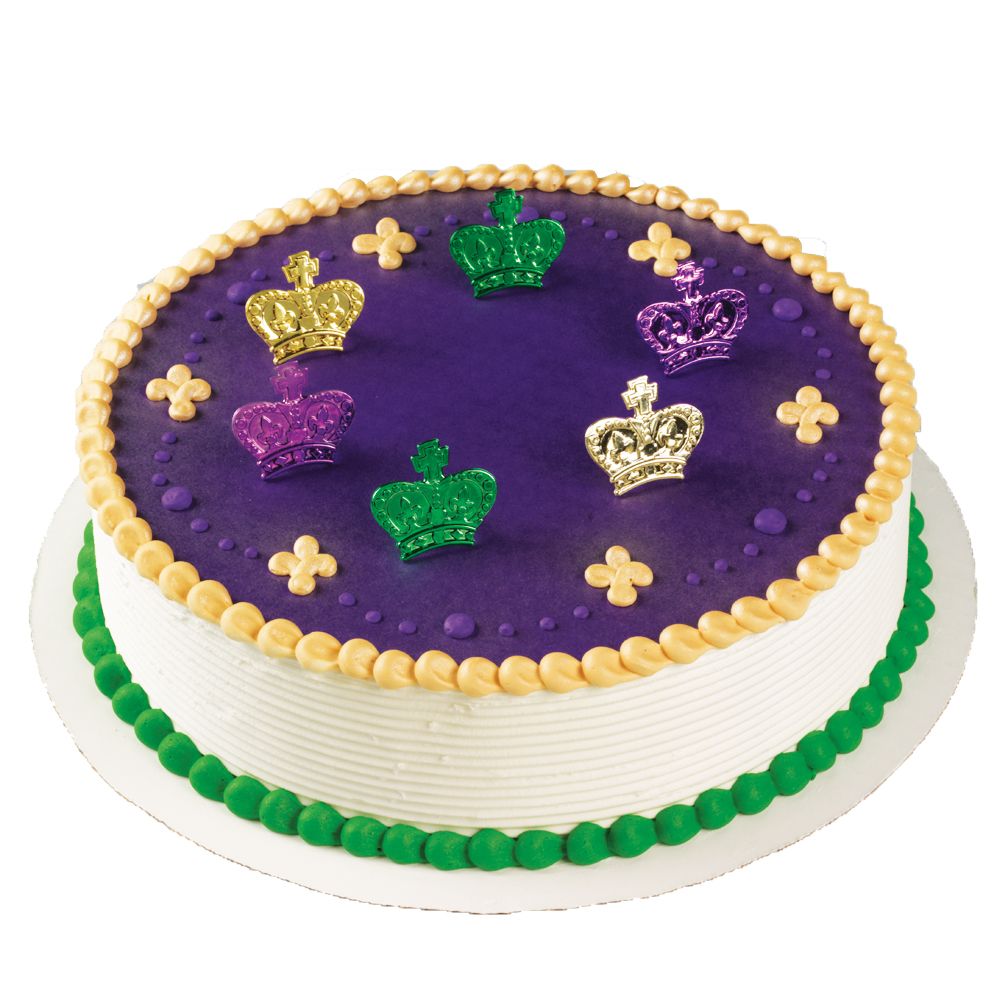 Bakery Crafts Mardi Gras Metallic Crown Rings