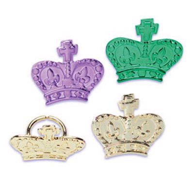 Bakery Crafts Mardi Gras Metallic Crown Rings