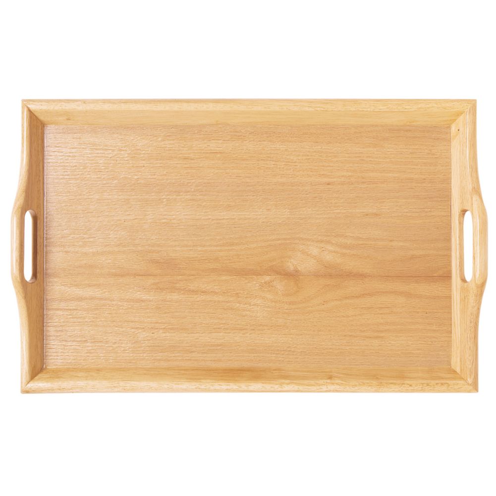 G.E.T. Natural Hardwood 25" x 16" Room Service Tray