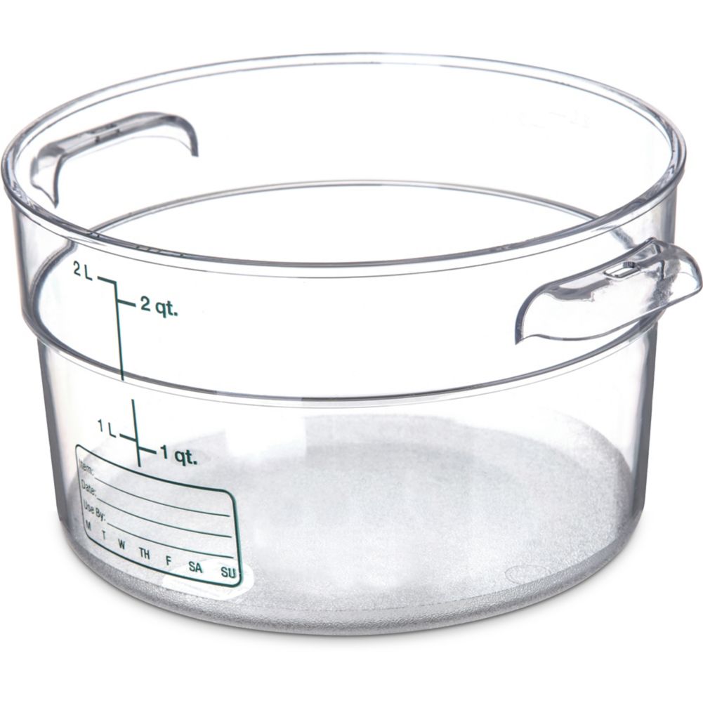 Carlisle StorPlus&trade; Clear 2 Qt Round Storage Container
