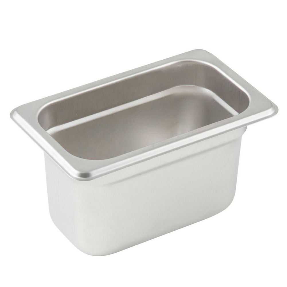 Winco Anti-Jam S/S One Ninth Size 4" Deep Pan