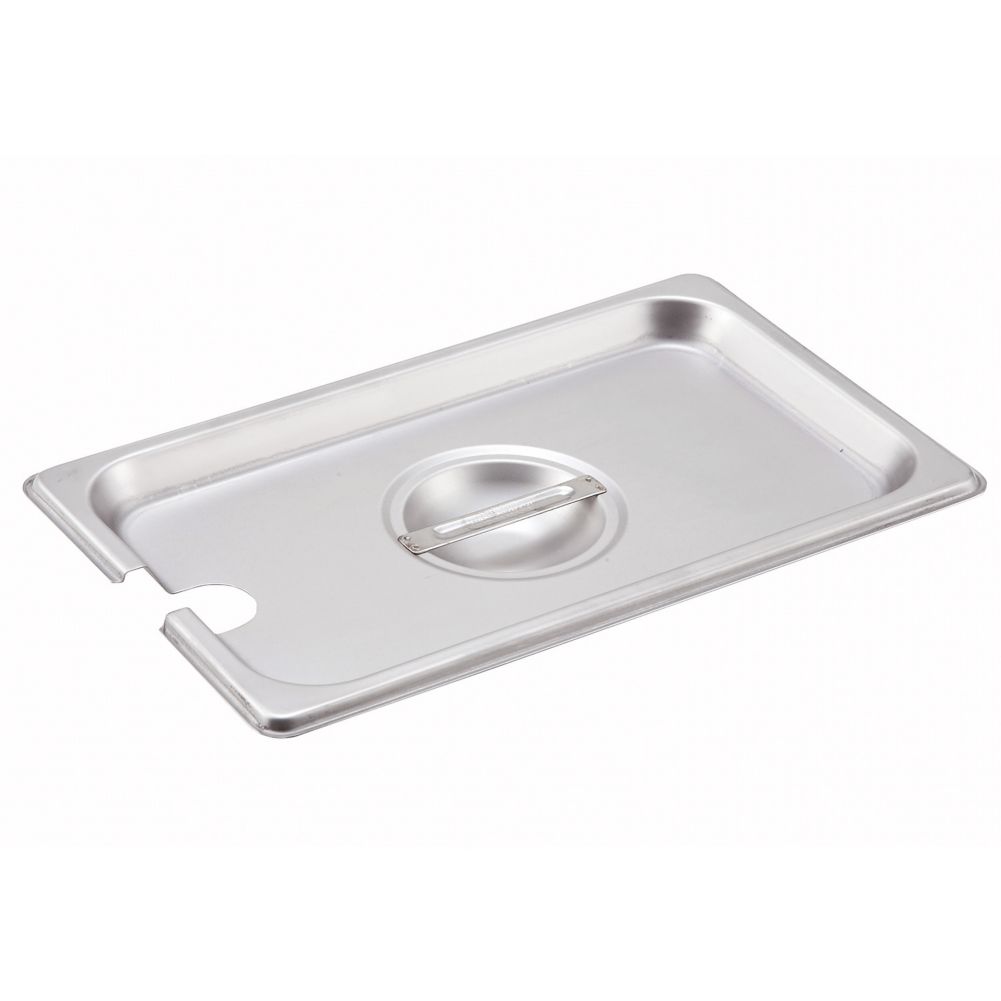 Winco S/S One Ninth Size Slotted Lid