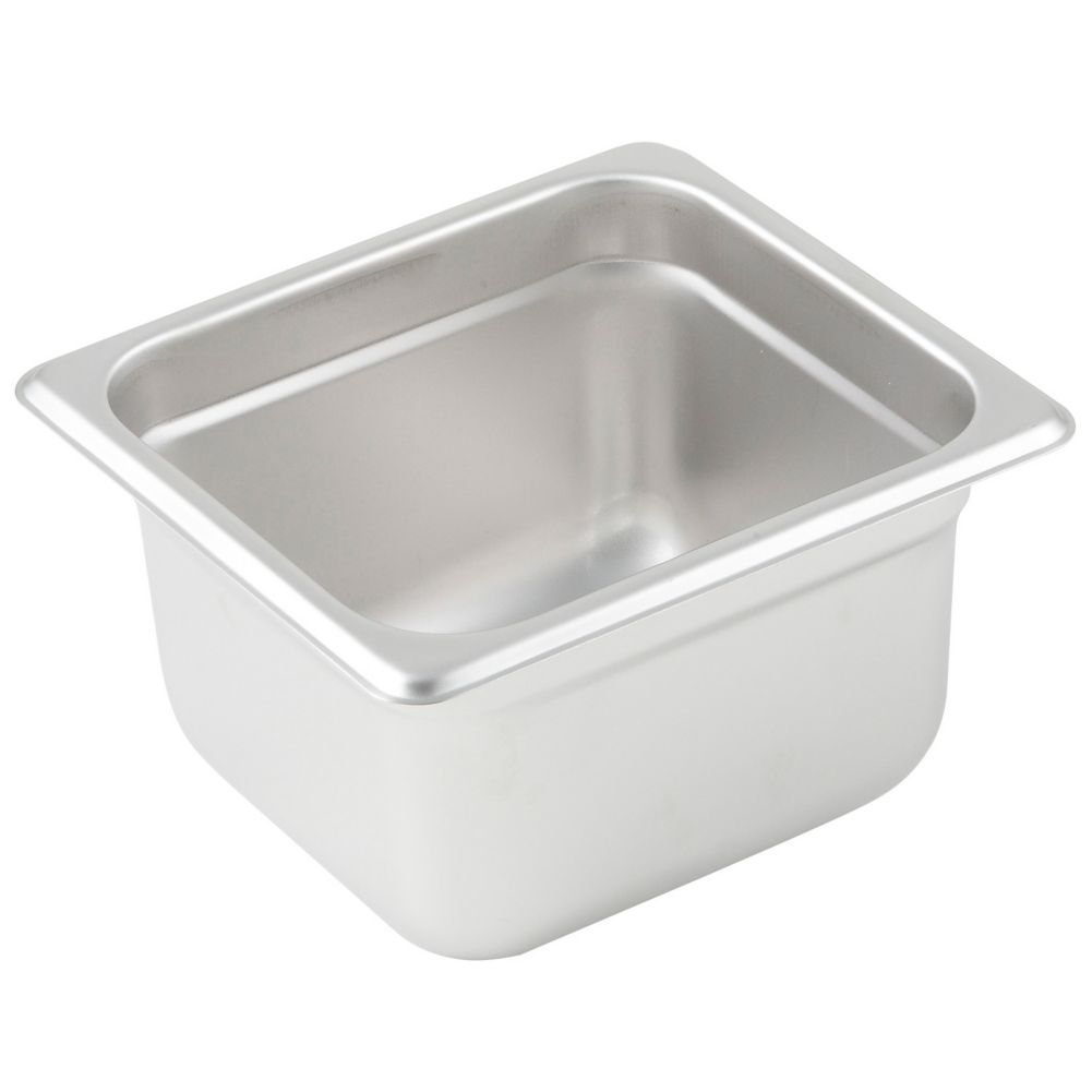 Winco Anti-Jam S/S One Sixth Size 4" Deep Pan