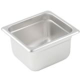 Winco Anti-Jam S/S One Sixth Size 4" Deep Pan