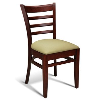 Gar Products Mahogany Padded Seat Side Chair
