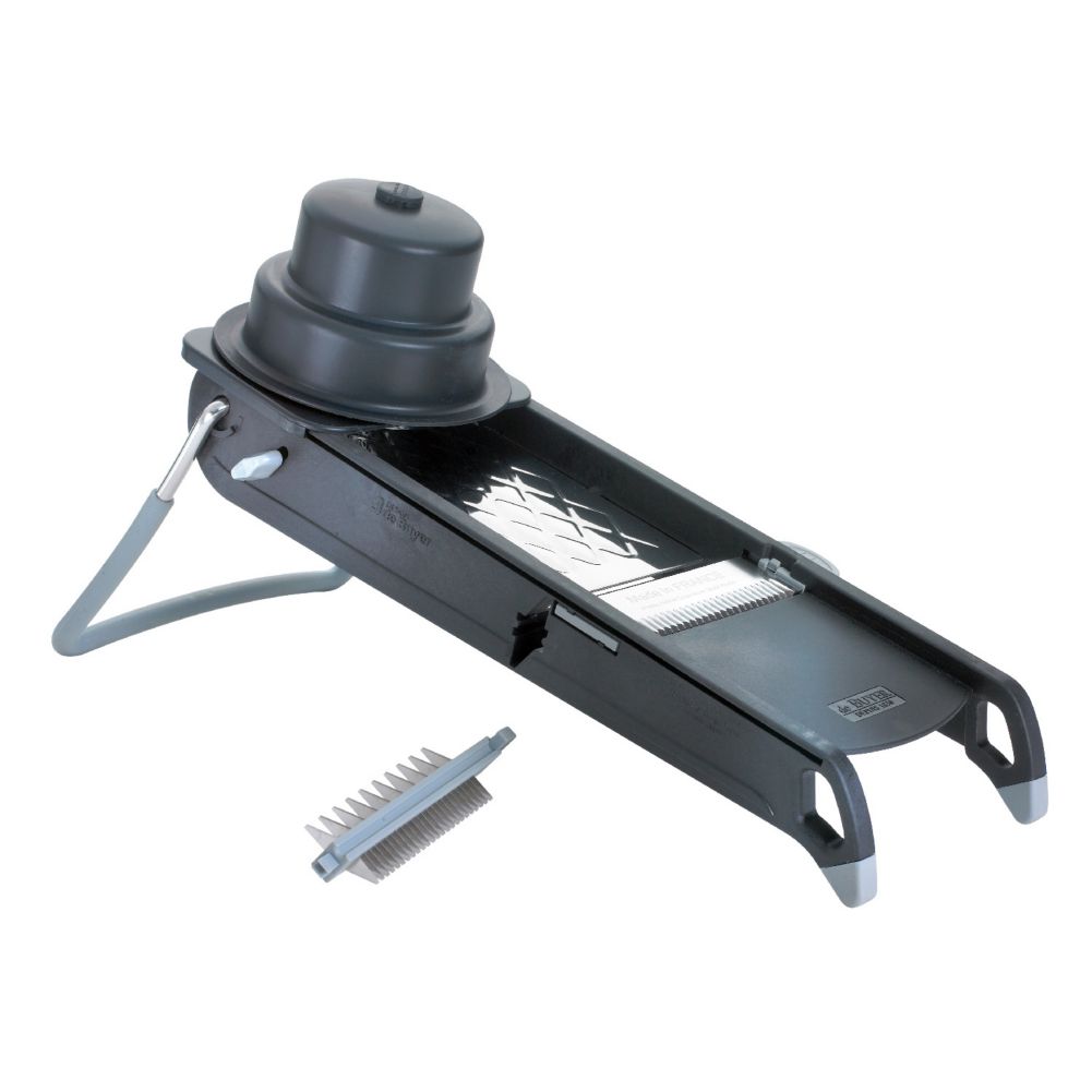 Browne Foodservice Black Swing Mandoline Slicer w/ 2 Blades